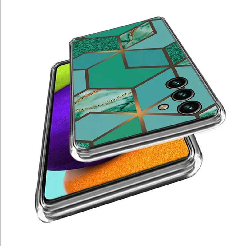 Samsung Galaxy S25+ hoesje met abstract marmeren patroon TPU telefoonhoes - Stijl D