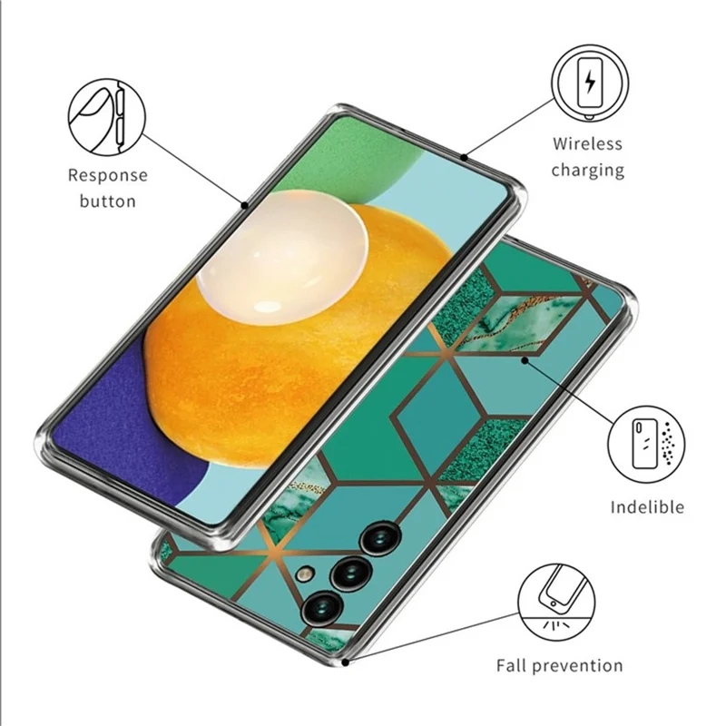 Samsung Galaxy S25+ hoesje met abstract marmeren patroon TPU telefoonhoes - Stijl D