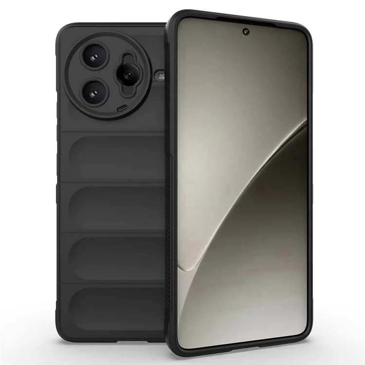 Für Xiaomi Redmi K80 Pro 5G Hülle Anti-Drop Soft TPU robuste Handyhülle - Schwarz