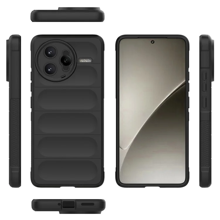 Für Xiaomi Redmi K80 Pro 5G Hülle Anti-Drop Soft TPU robuste Handyhülle - Schwarz