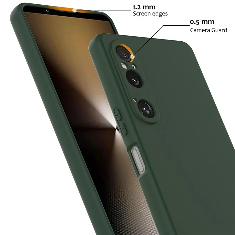 For Sony Xperia 1 VI Case Compatible with MagSafe Anti-Drop Liquid Silicone Phone Cover with Lanyard - Dark Green