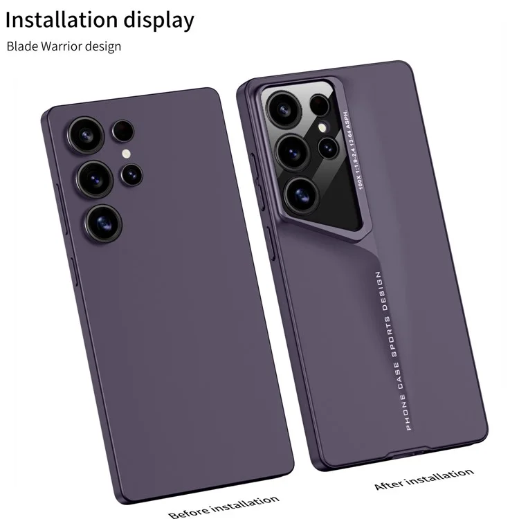 Чехол GKK для Samsung Galaxy S25 Ultra, тонкий жесткий защитный чехол из поликарбоната - серый