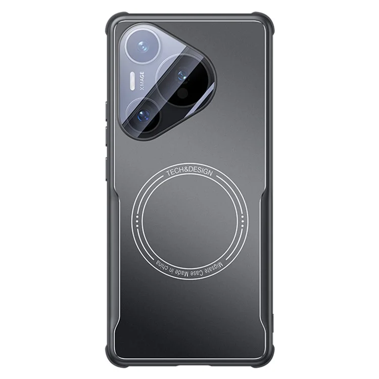 Capa para Huawei Pura 70, com estrutura em TPU, painel traseiro em metal e película de vidro integrada - Preta