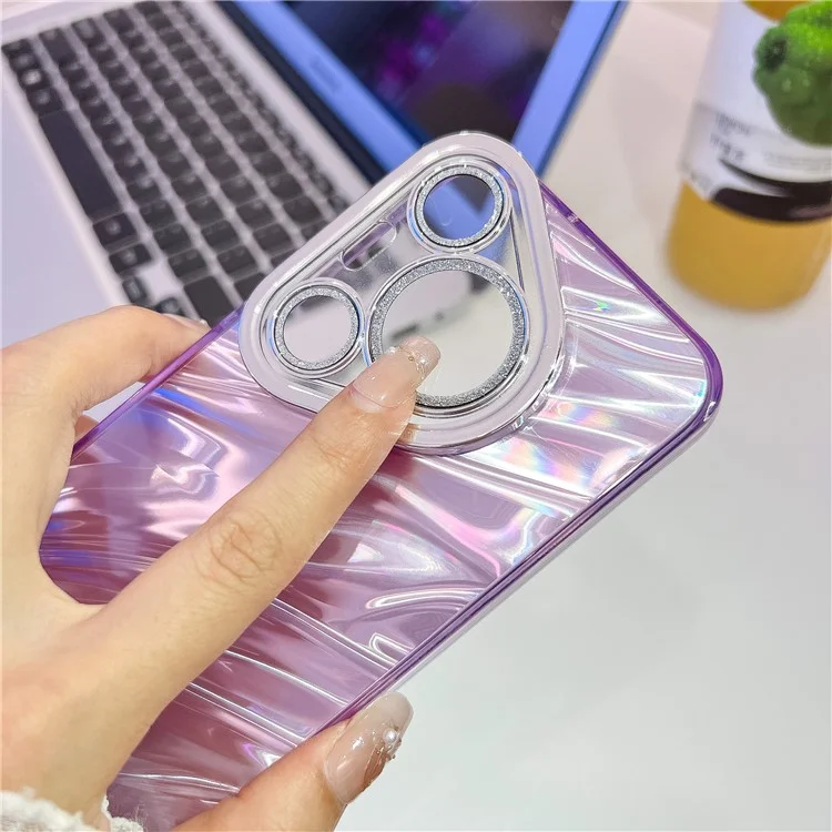 For Huawei Pura 70 Case IMD Design Shockproof Hybrid Phone Cover with Glass Lens Film - Shell Pattern  /  Pink