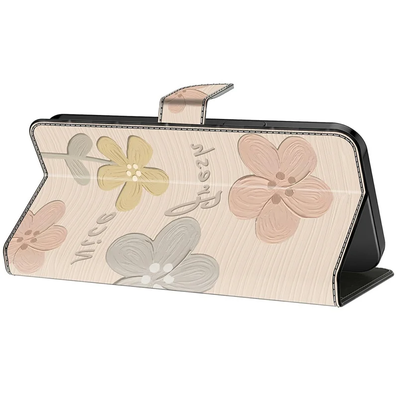 For Google Pixel 9 Pro  /  Pixel 9 Case Pattern Printing Anti-Drop Leather Flip Wallet Phone Cover - Fresh Flowers