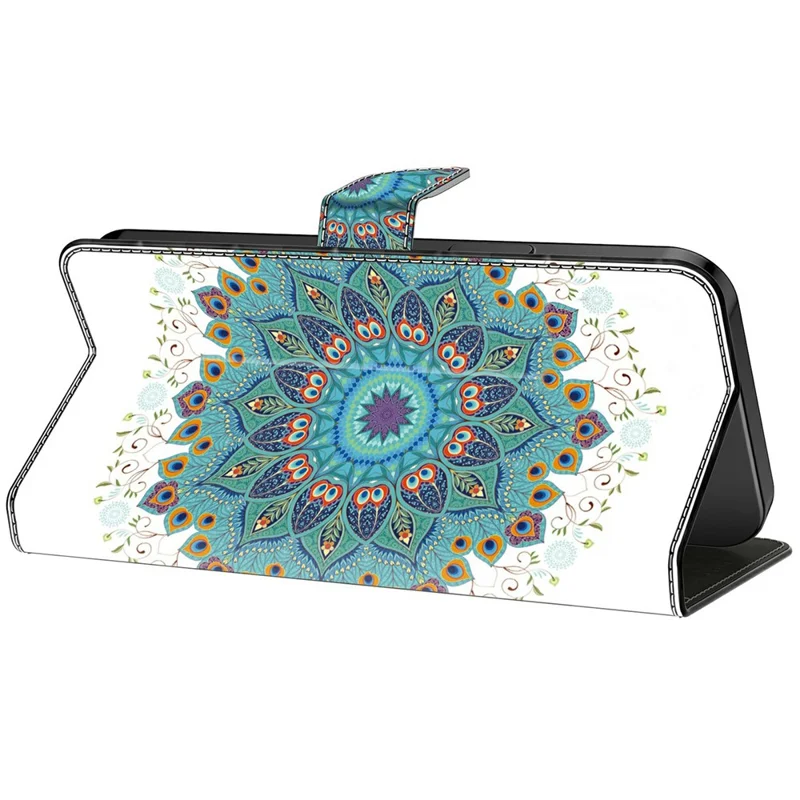 For Xiaomi Redmi Note 13 Pro 5G Case Pattern Printing Anti-Drop Leather Flip Wallet Phone Cover - Peacock