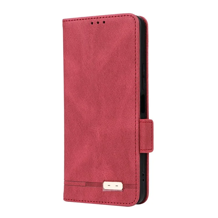 Funda de cuero con tapa y cartera para vivo Y19s 4G con decoración de hardware - Rosa