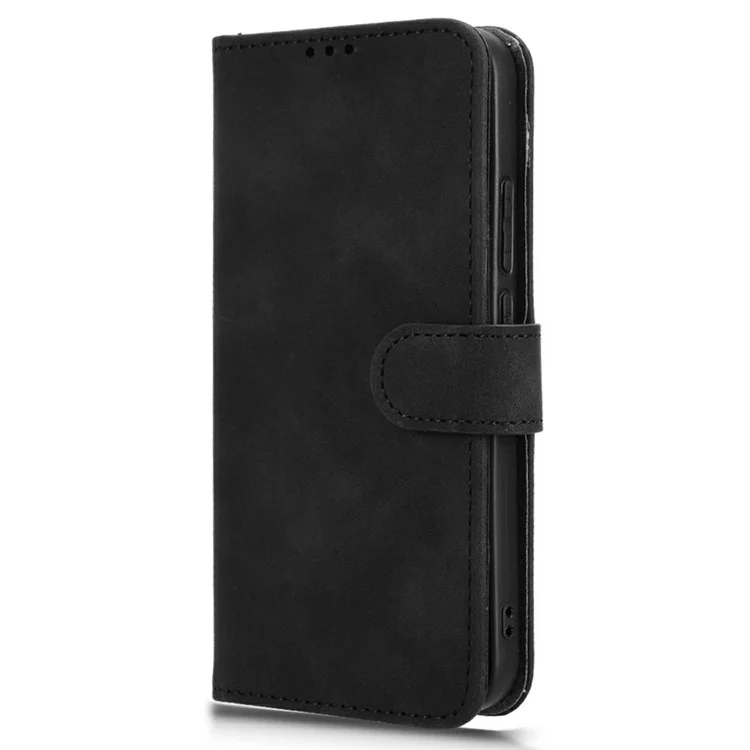 Custodia in pelle per Oppo Reno13 5G (Global), sensazione di pelle, anti-caduta, custodia a portafoglio flip per telefono - Nero