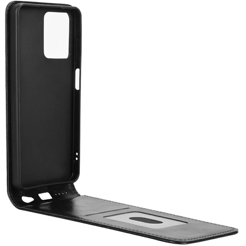 Leather Case for HMD Pulse Pro / Pulse+ / Pulse Card Slot Magnetic Vertical Flip Phone Cover - Black