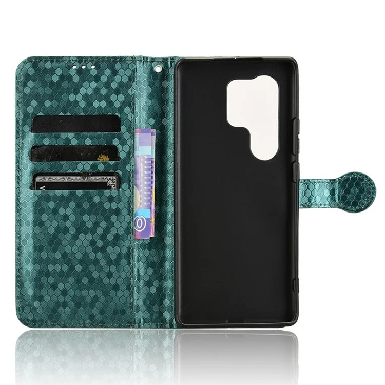 Для itel S25 Ultra Wallet Case Dot Pattern Imprint PU Leather Phone Cover - Зеленый