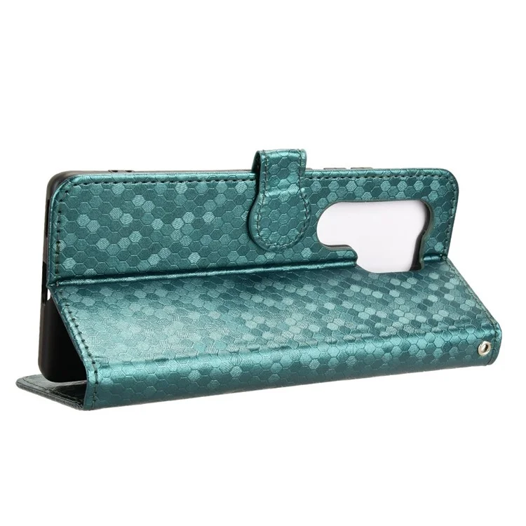 Для itel S25 Ultra Wallet Case Dot Pattern Imprint PU Leather Phone Cover - Зеленый