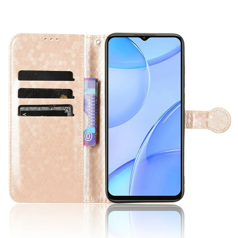 Wallet Phone Case for Oukitel C57 Pro / C57s / BLU 11S Dot Pattern Imprint PU Leather Cover - Rose Gold