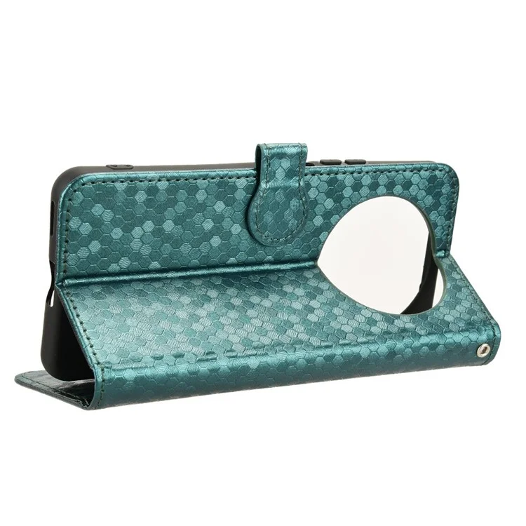 Capa de telefone de couro PU com padrão de ponto para For Honor X9c Smart 5G / X60 5G - Verde