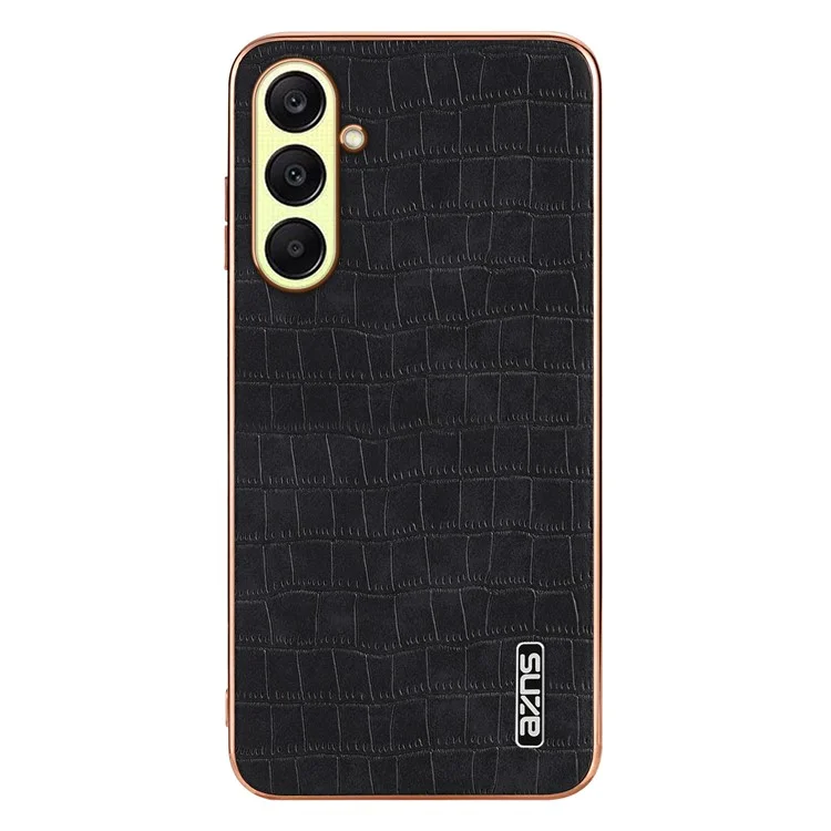 Étui pour Samsung Galaxy A26 5G AZNS, texture de crocodile électroplaqué en PU+TPU - Noir