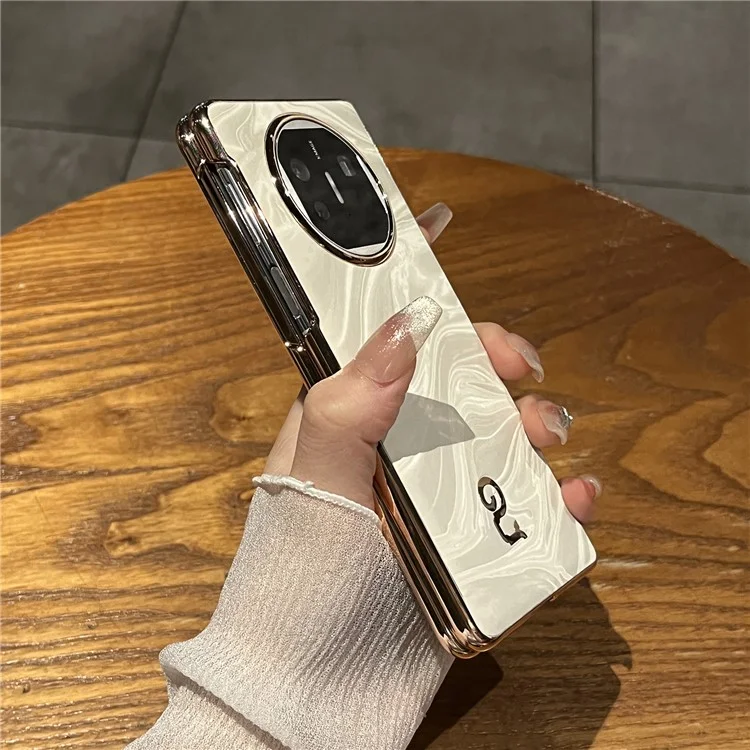 Für Huawei Mate X5 Hülle PU-Leder Hartplastik Klapphandy-Abdeckung - Gelb