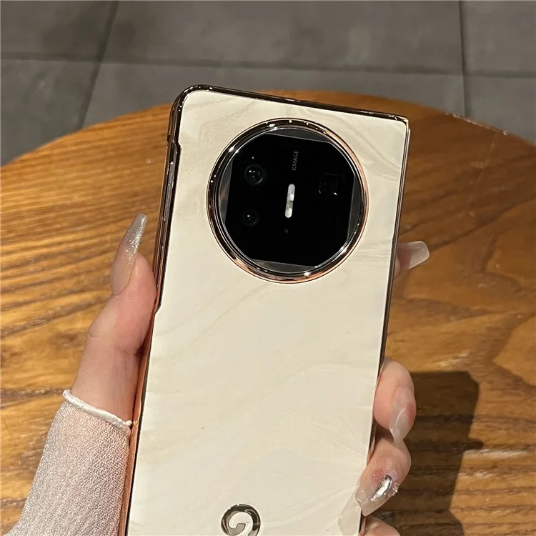 Für Huawei Mate X5 Hülle PU-Leder Hartplastik Klapphandy-Abdeckung - Gelb