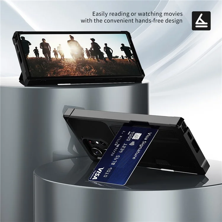 For Samsung Galaxy S25 Ultra Case Card Slot Leather + TPU Defender Phone Cover