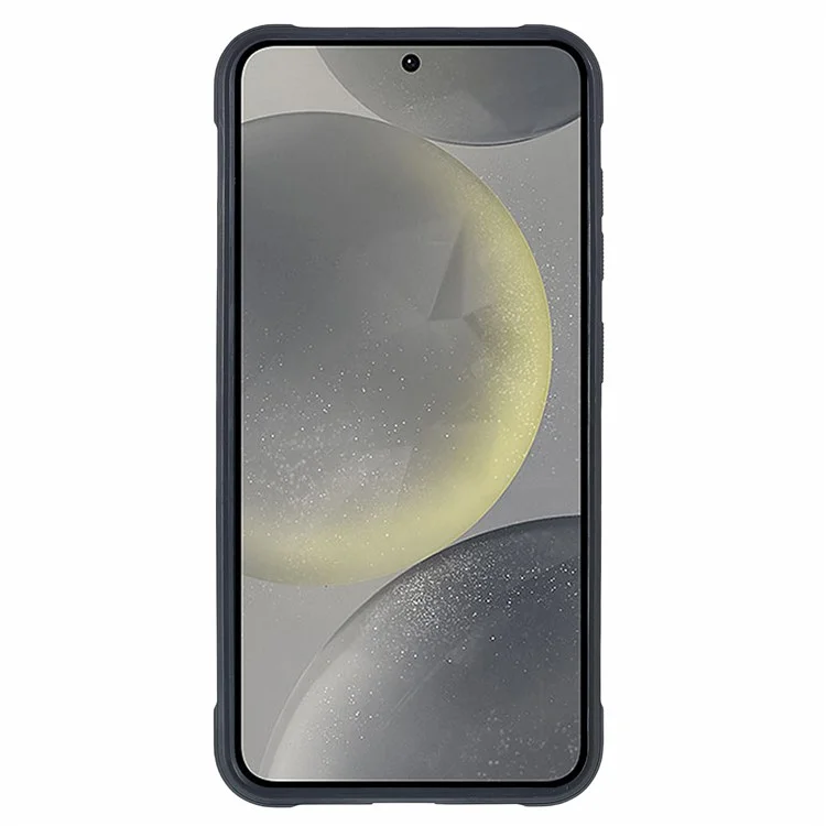 For Samsung Galaxy S25 / S24 Glitter Phone Case Compatible with MagSafe Sparkling Cover with Lens Cover Kickstand - Black