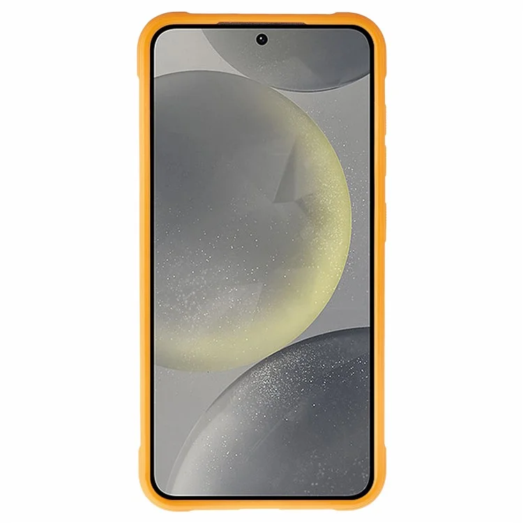 For Samsung Galaxy S23+ Glitter Phone Case Compatible with MagSafe Sparkling Cover with Lens Cover Kickstand - Orange