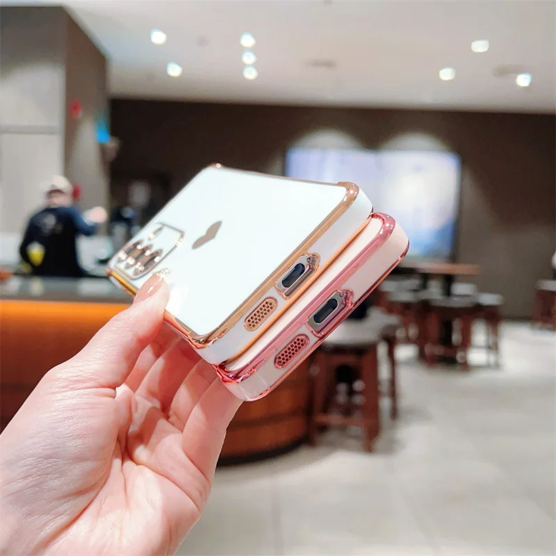 For Samsung Galaxy S24 FE Case TPU Phone Back Cover Electroplating Heart Pattern - Ivory White