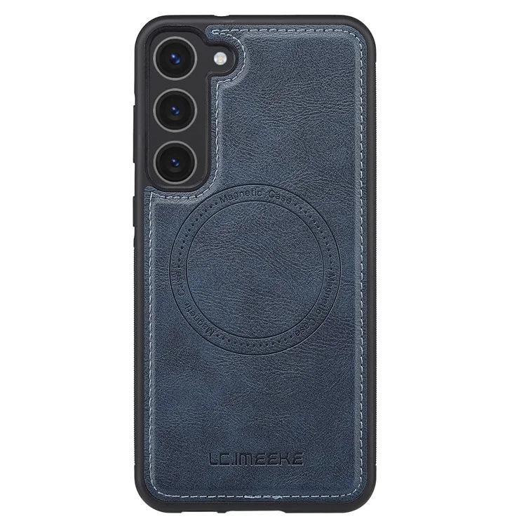 Custodia magnetica per Samsung Galaxy S23+ compatibile con MagSafe, in pelle e TPU, colore blu