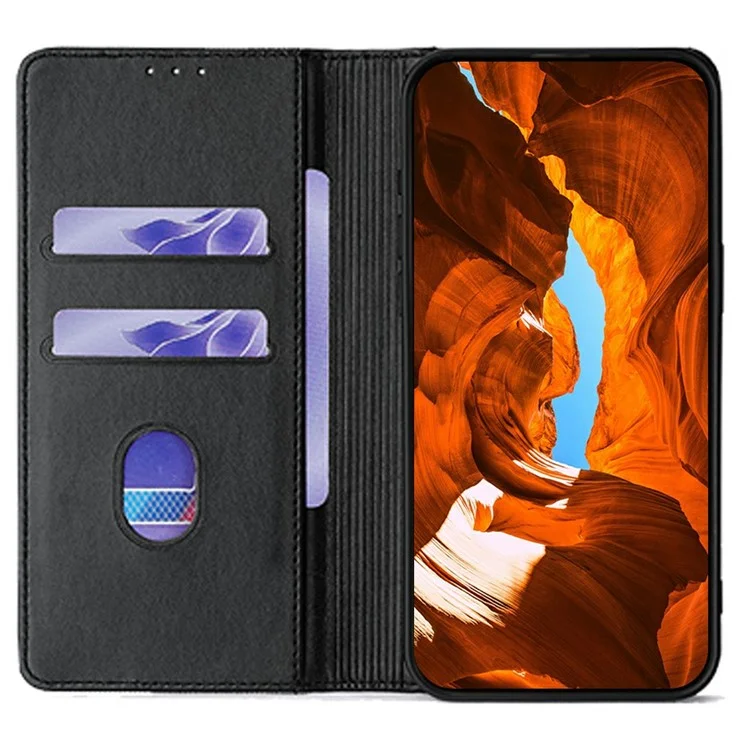 Custodia in pelle per Infinix Hot 50 Pro 4G, con portafoglio, supporto e protezione RFID - Nero