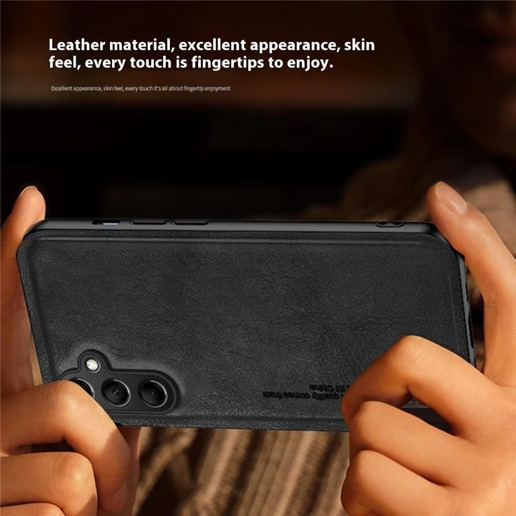 Custodia per Samsung Galaxy A26 5G, texture retrò opaca in TPU + cover posteriore in pelle PU, supporto per supporto magnetico per auto - Viola