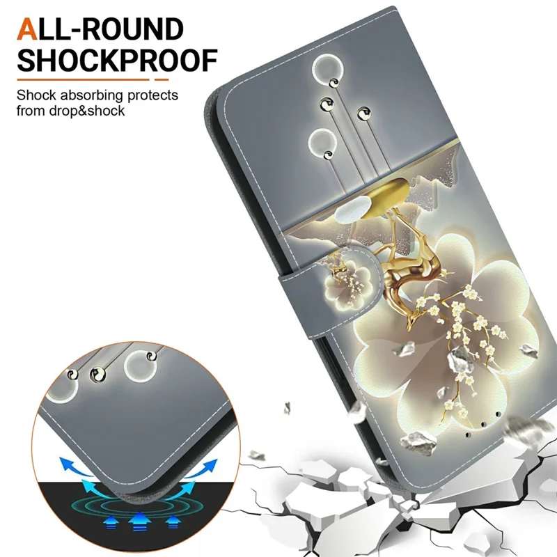 For Sony Xperia 1 VI Case Pattern Printing Anti-Drop Leather Flip Wallet Phone Cover with Lanyard - Sika Deer