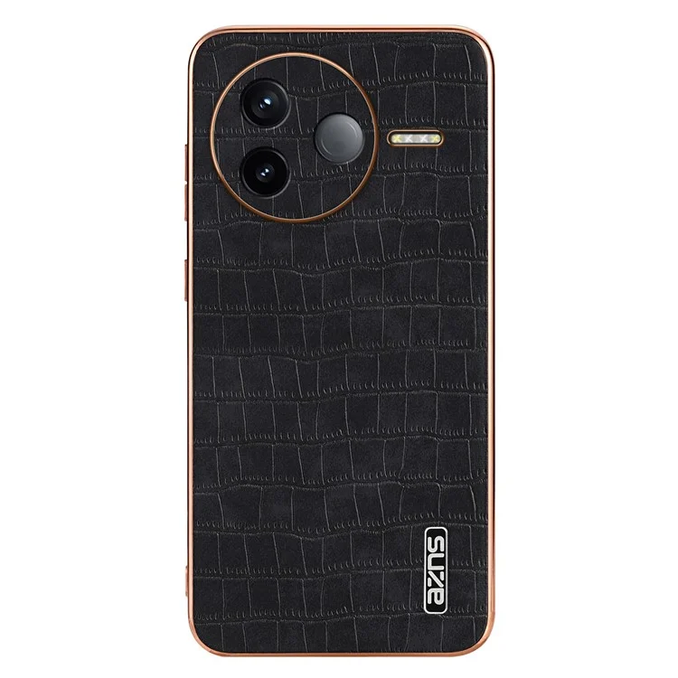 Funda para Xiaomi Redmi K80 5G de AZNS, textura de cocodrilo enchapada, PU + TPU - Negro