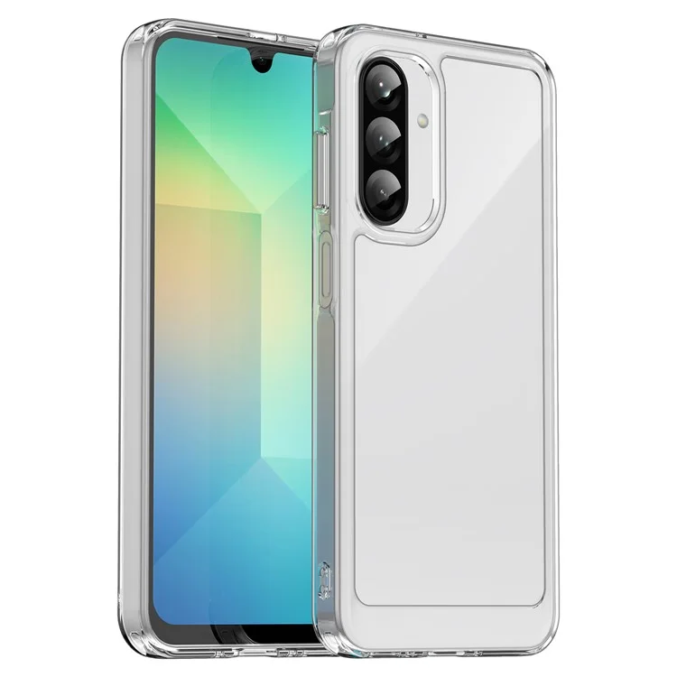 WANLONFENG MF-Serie für Samsung Galaxy A26 5G Hülle, TPU-Acryl-Klar-Handyhülle mit gehärtetem Glasfilm