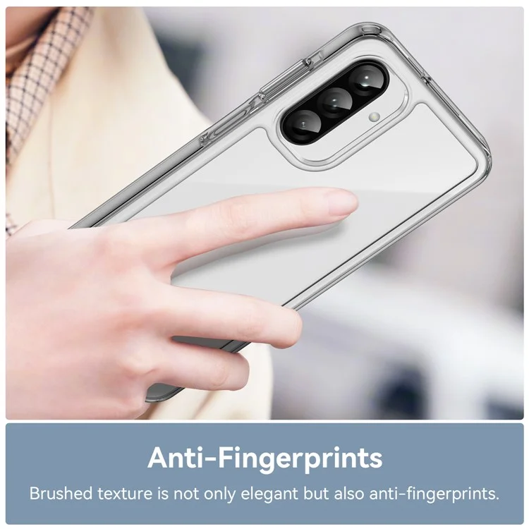 WANLONFENG MF-Serie für Samsung Galaxy A26 5G Hülle, TPU-Acryl-Klar-Handyhülle mit gehärtetem Glasfilm