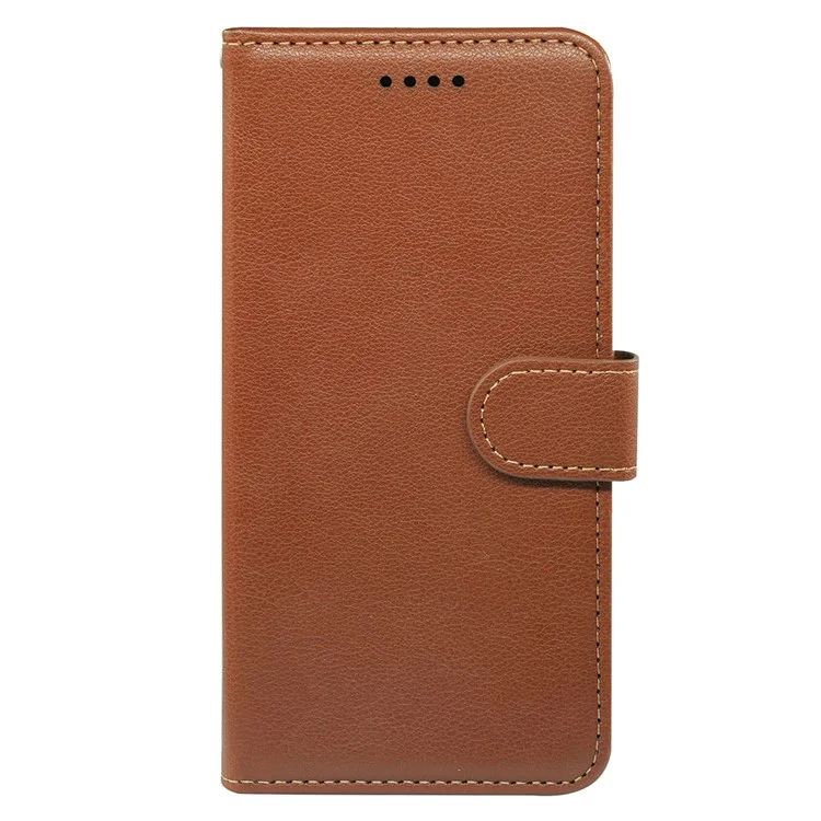 Étui en cuir avec texture de litchi et protection RFID pour Samsung Galaxy A25 5G (version mondiale) (161,0 x 76,5 x 8,3 mm) - Marron