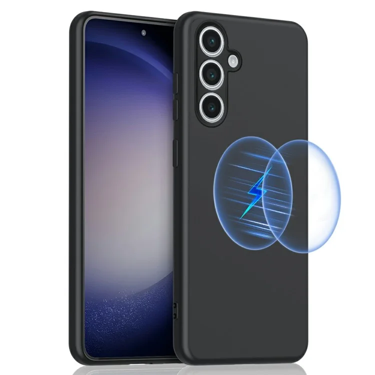 Coque pour Samsung Galaxy S25 compatible avec MagSafe, étui de téléphone en TPU caoutchouté