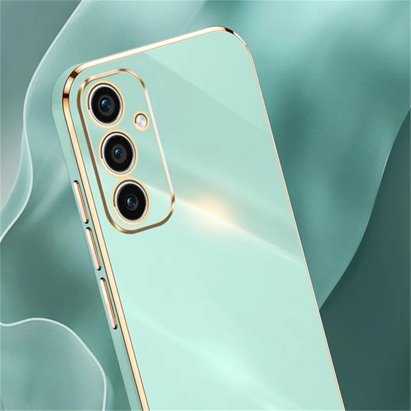 XINLI For Samsung Galaxy A36 5G Case TPU Phone Cover with Electroplating Frame - Cyan