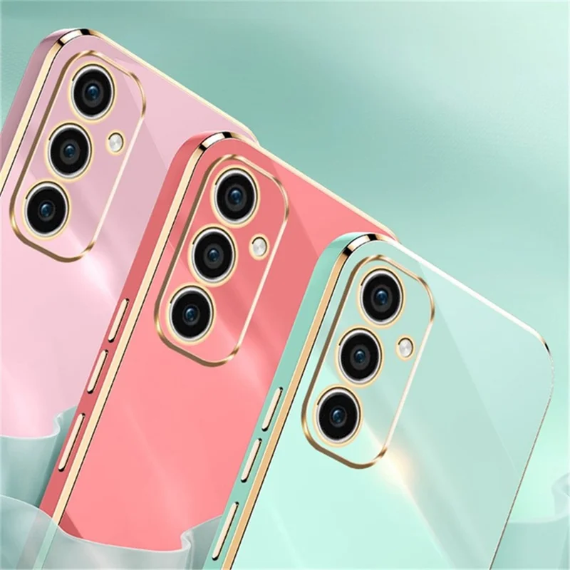 XINLI For Samsung Galaxy A36 5G Case Ring Kickstand Electroplating TPU Phone Cover - Red