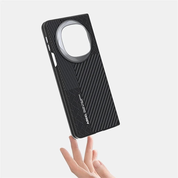 ABEEL For Huawei Mate X6 Case PC + Aluminum Alloy + PU Leather Phone Cover Compatible with MagSafe - Texture 1