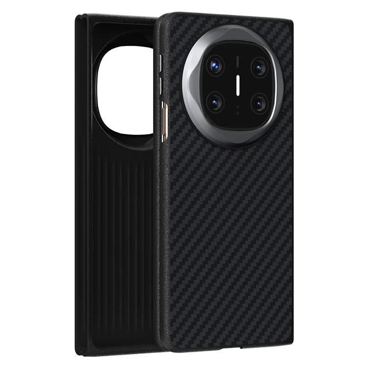 ABEEL For Huawei Mate X6 Case Compatible with MagSafe Carbon Fiber Texture Back Cover - Black