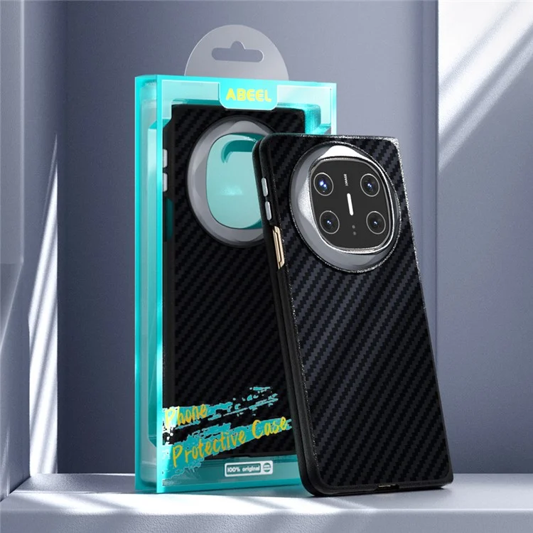 ABEEL For Huawei Mate X6 Case Compatible with MagSafe Carbon Fiber Texture Back Cover - Black