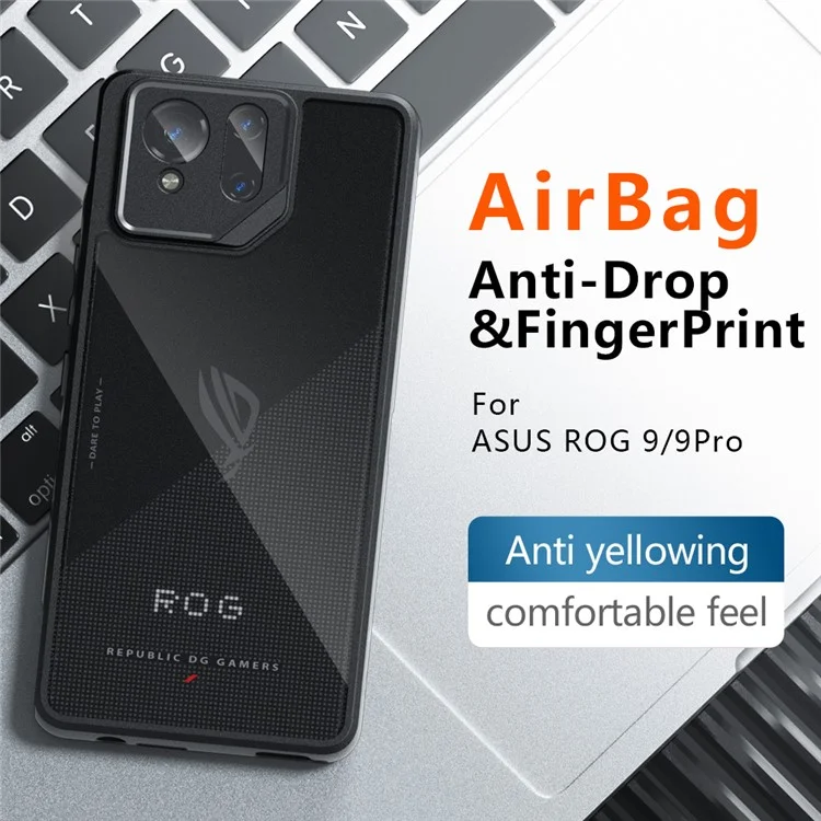 Custodia per Asus ROG Phone 9 Pro 5G / Phone 9 5G, resistente agli urti, in TPU + PC, con retro opaco.
