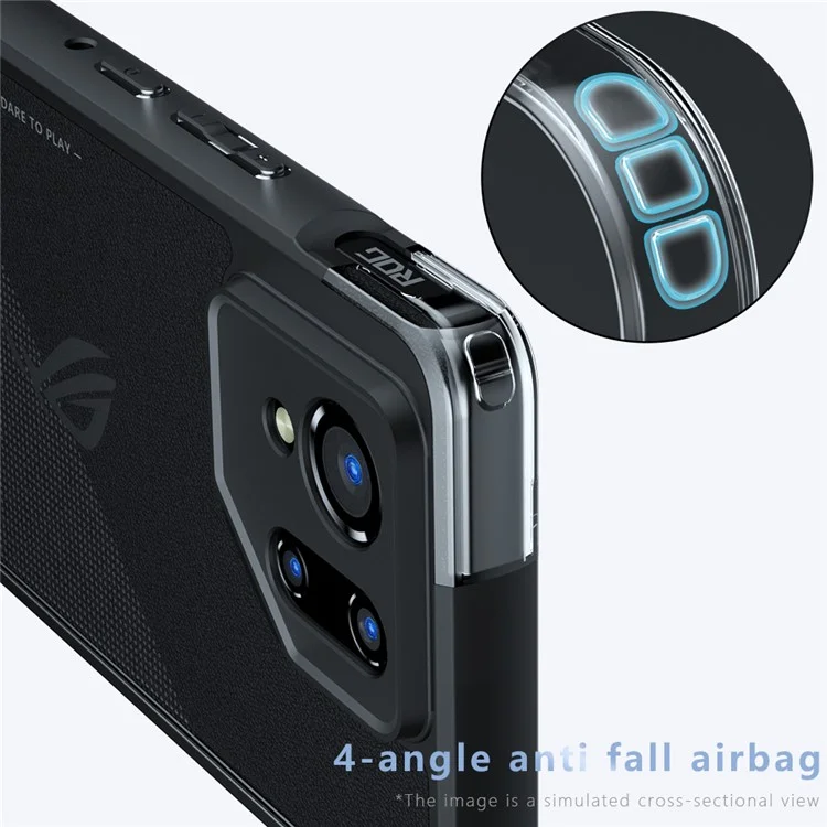 Custodia per Asus ROG Phone 9 Pro 5G / Phone 9 5G, resistente agli urti, in TPU + PC, con retro opaco.