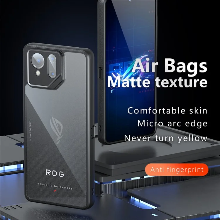Custodia per Asus ROG Phone 9 Pro 5G / Phone 9 5G, resistente agli urti, in TPU + PC, con retro opaco.