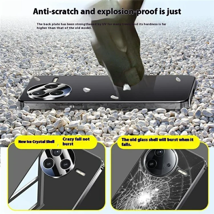 Coque pour Xiaomi Redmi K80 Pro 5G, revêtement en PC avec électroplacage et protecteur d'objectif de caméra - Noir