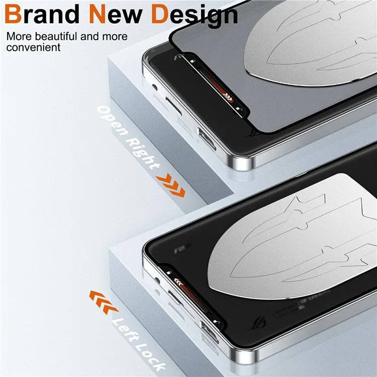 For Asus ROG Phone 9 5G / Phone 9 Pro 5G Case Heat Dissipation Metal Frame PC Phone Cover - Silver