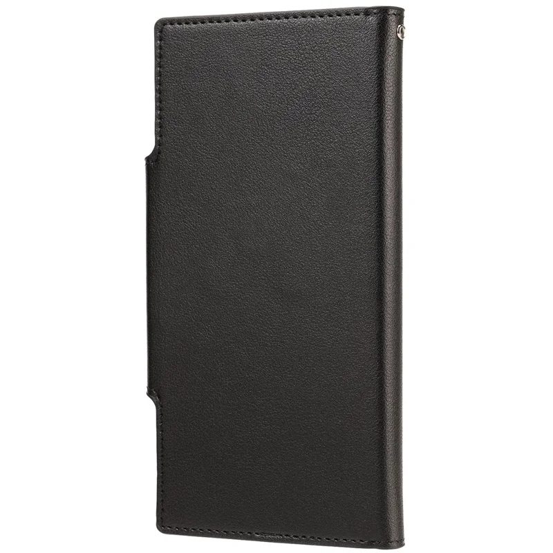 Voor Samsung Galaxy S25 Ultra Case PU Leather Portemonnee Afneembare Telefoonhoes - Zwart