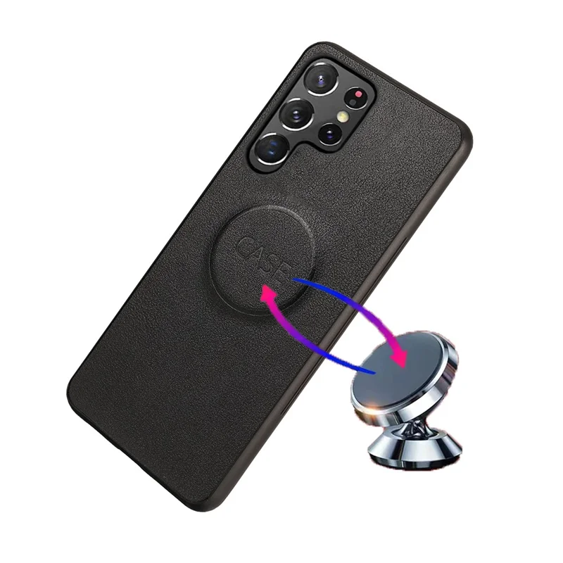 Voor Samsung Galaxy S25 Ultra Case PU Leather Portemonnee Afneembare Telefoonhoes - Zwart