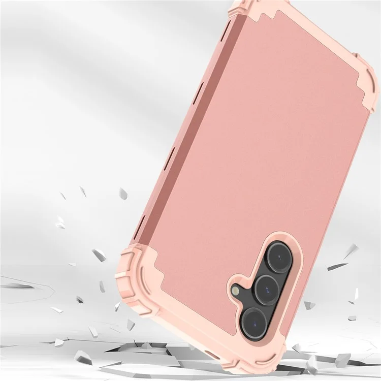 Funda para Samsung Galaxy S25 de L-Style, a prueba de golpes, de PC + TPU, color rosa