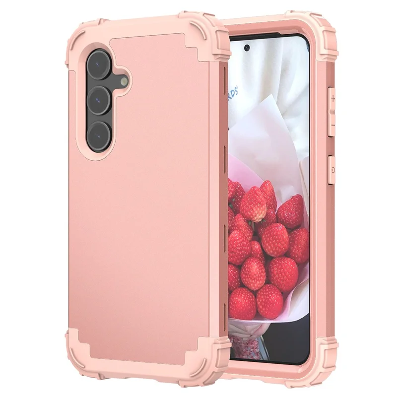 Чехол L-Style для Samsung Galaxy S25+ с ударопрочной конструкцией из поликарбоната и термопластичного полиуретана - Розовый