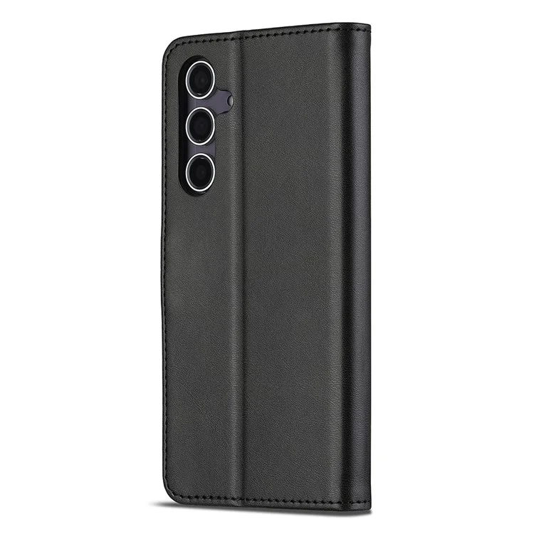 LC.IMEEKE Custodia per Samsung Galaxy A26 5G in pelle PU con texture di vitello, con supporto e portafoglio - Nero