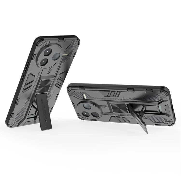 Funda para Xiaomi Redmi K80 5G de PC + TPU a prueba de golpes con soporte - Negro