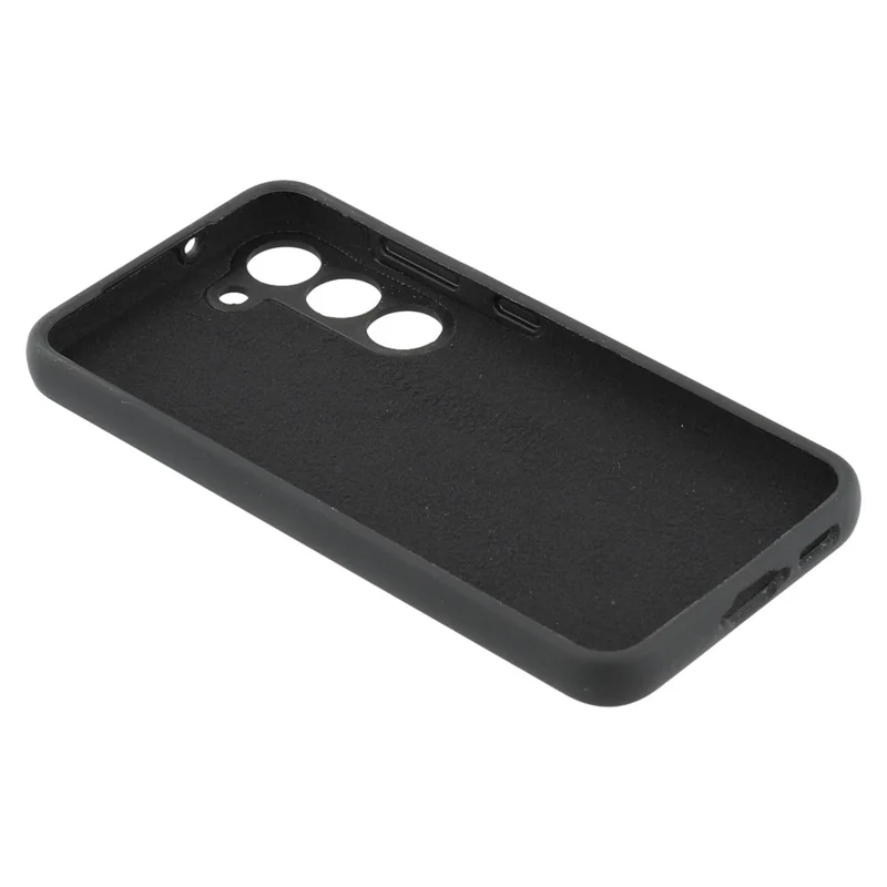 For Samsung Galaxy S23 Case Liquid Silicone Dropproof Cell Phone Cover - Black